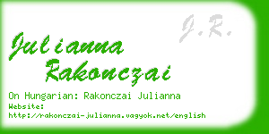 julianna rakonczai business card